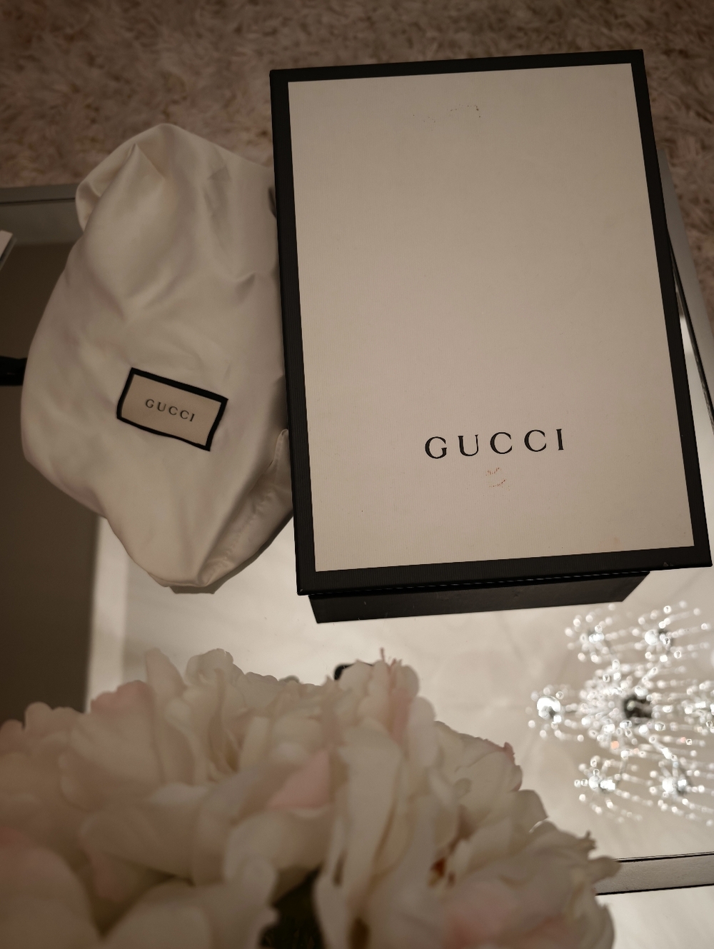 Gucci Cream GG Marmont Quilted Shoulder Bag with Gold Hardware - Picture 13 of 15